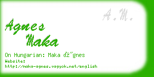 agnes maka business card